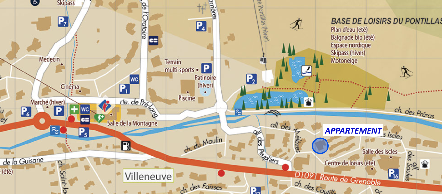 Plan de La Salle les Alpes — emplacement de l'appartement